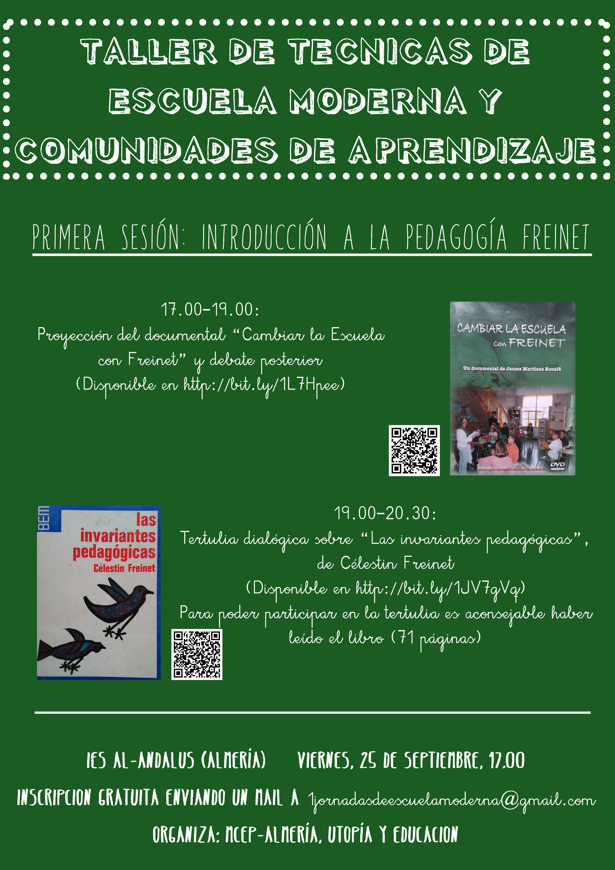 Taller de técnicas de escuela moderna y aprendizaje